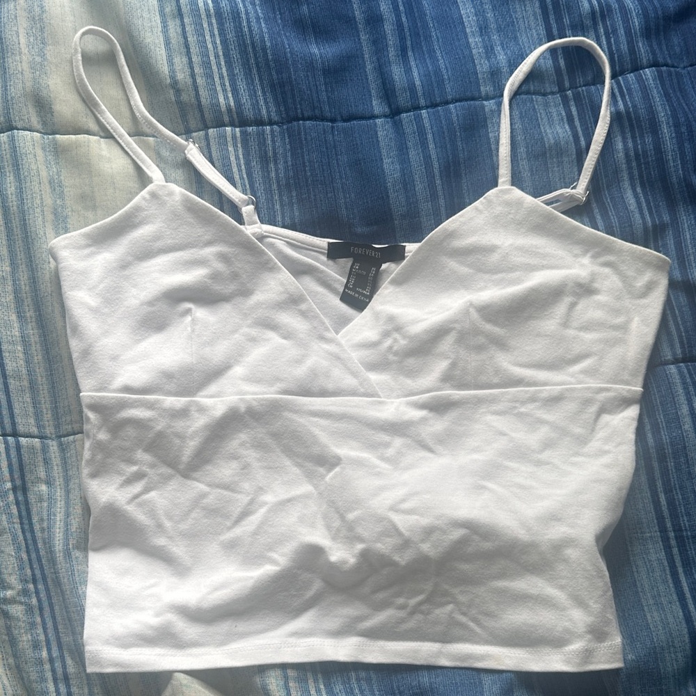 Forever 21 White Camisole Top